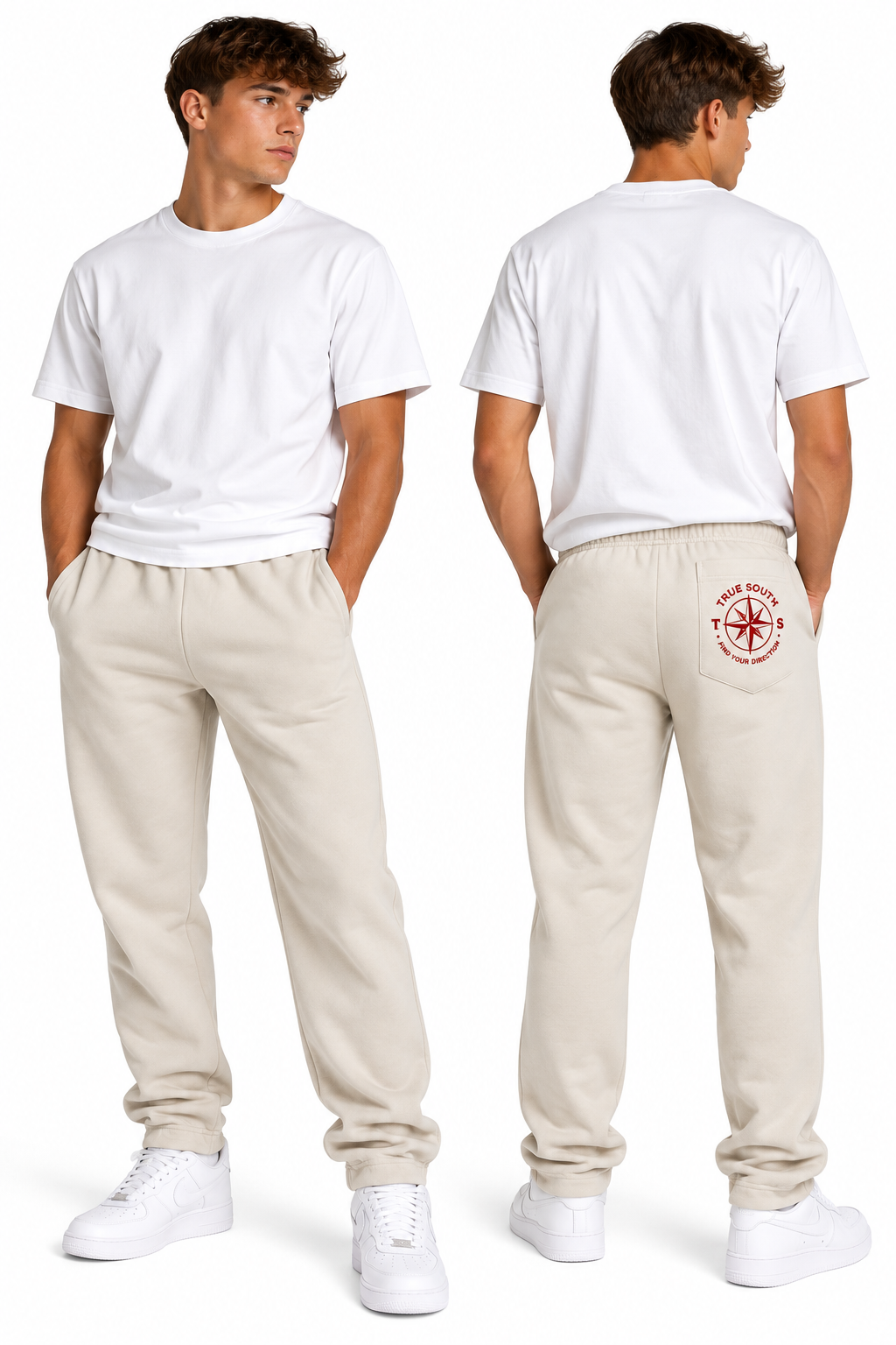 TS - Loose Fit Jog Pants Cream