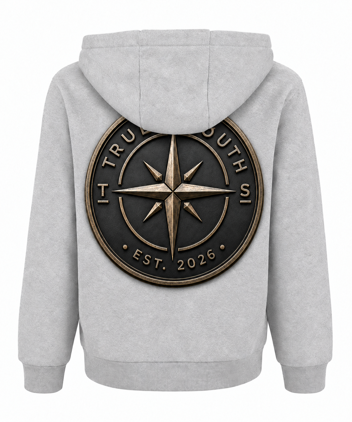 True South Classic Compass Hoodie – Grey